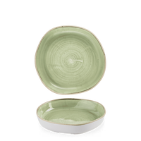 Misa z wysokim rantem o organicznym kształcie, 200×50 mm | CHURCHILL, Stonecast Sage Green