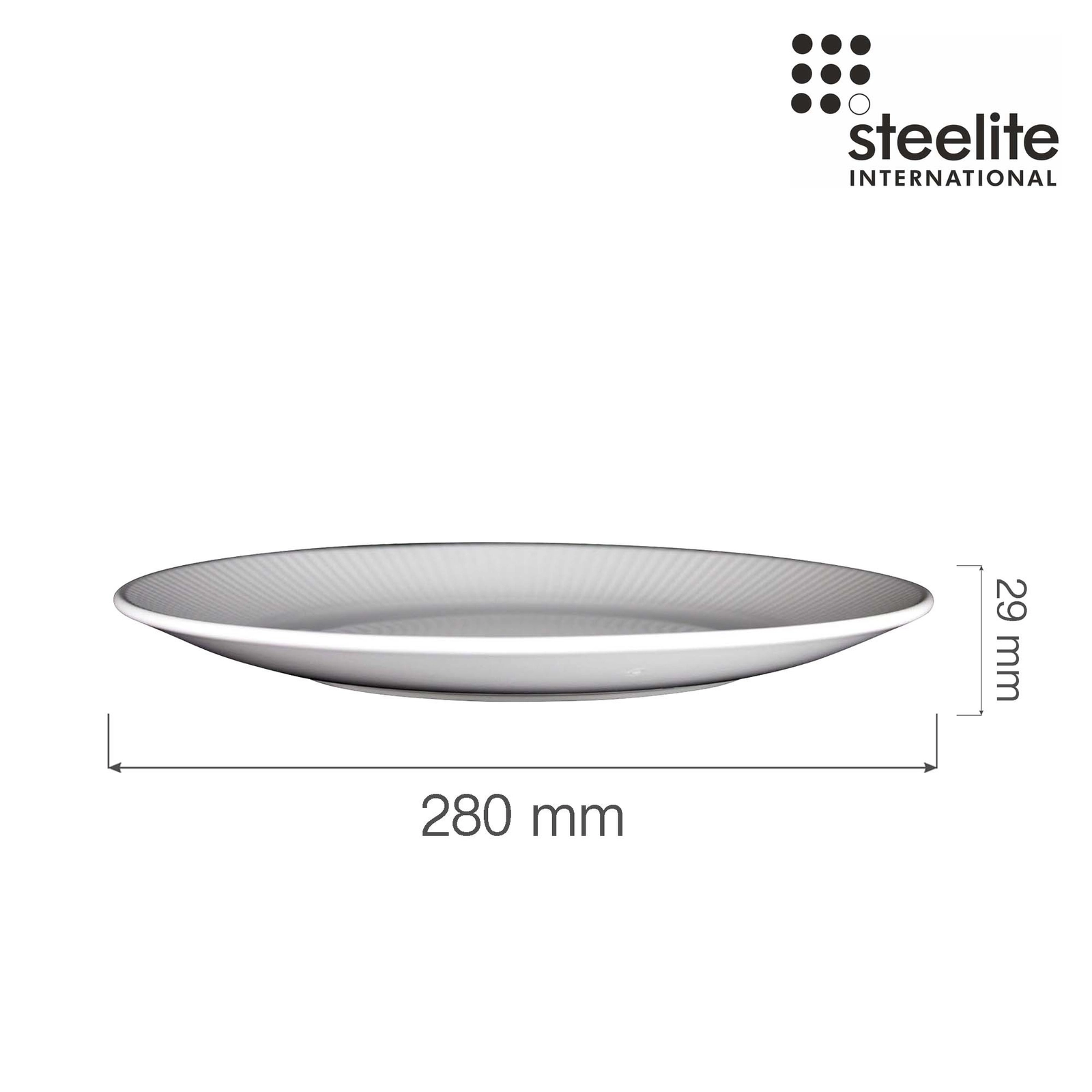 Talerz płytki Gourmet coupe, ⌀280 mm, kremowy | STEELITE, Willow