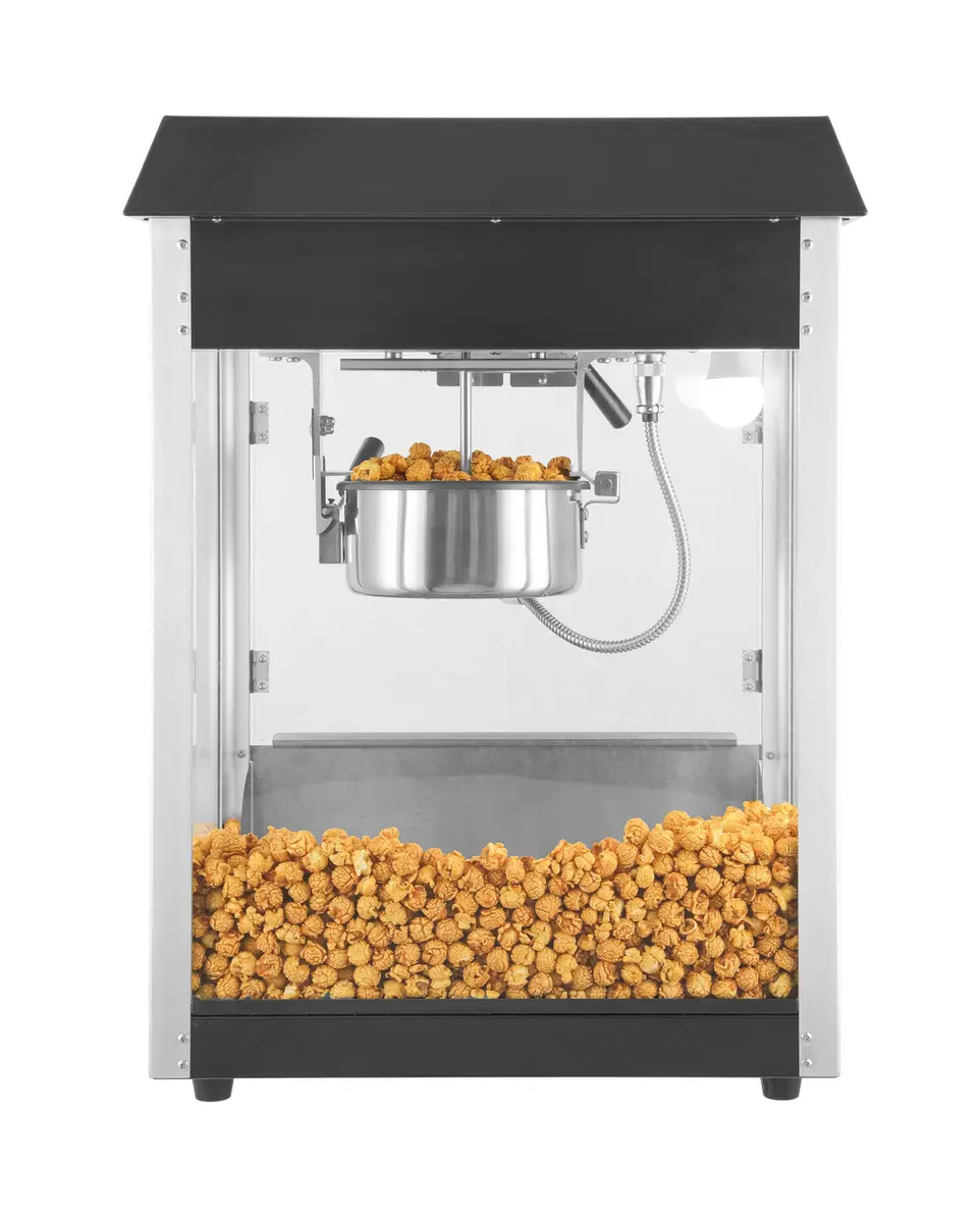 Urządzenie do popcornu, czarne, 230 V, 1,5 kW, 574x420x778 mm | HENDI, 282762