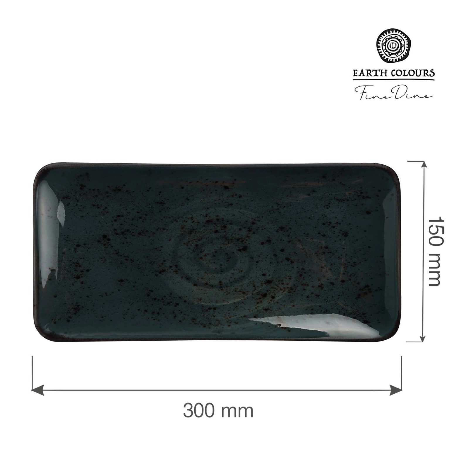 Talerz prostokątny, 300x150 mm, szary | FINE DINE, Arando