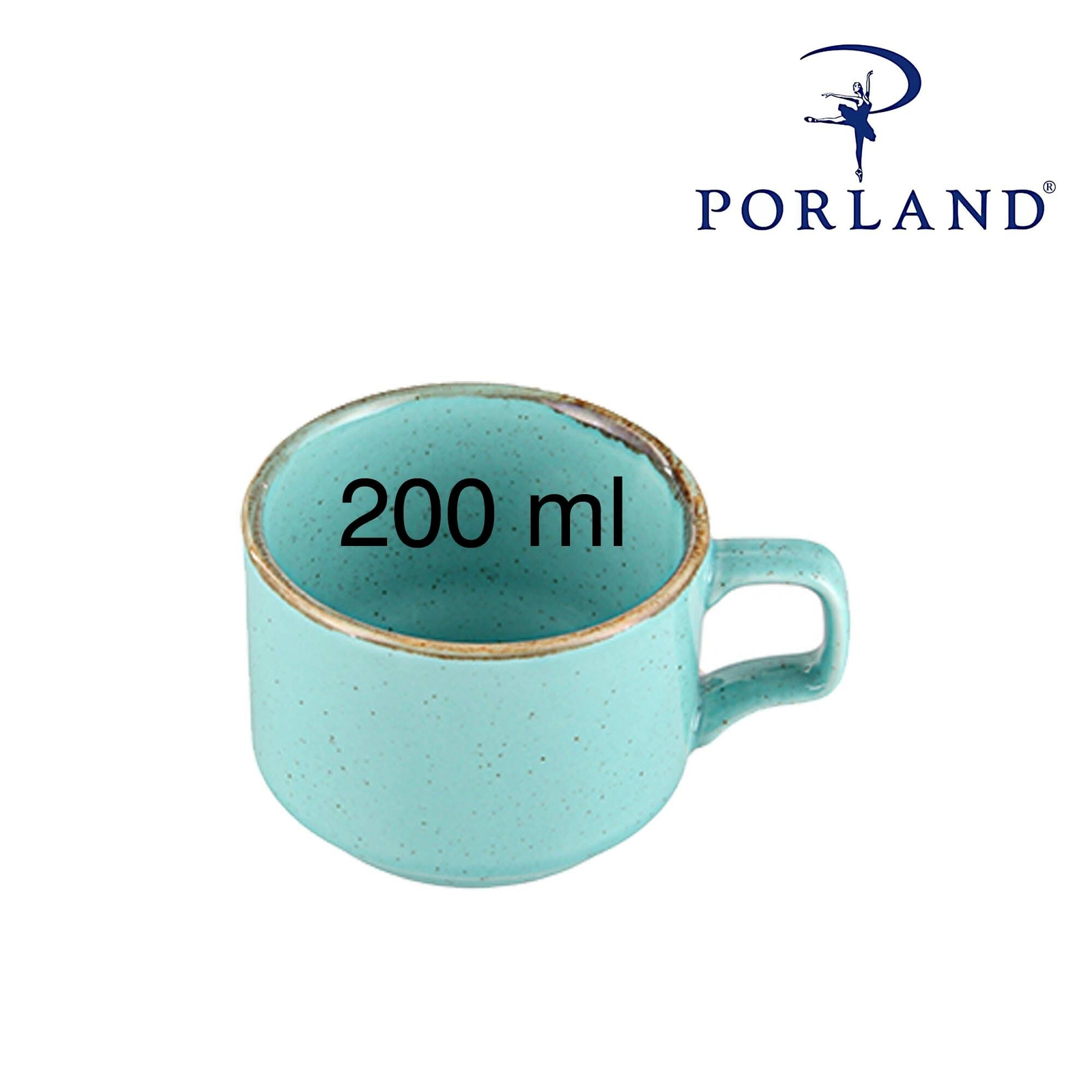 Filiżanka sztaplowana do kawy i herbaty, 200 ml, błękitna | PORLAND, Seasons Laguna