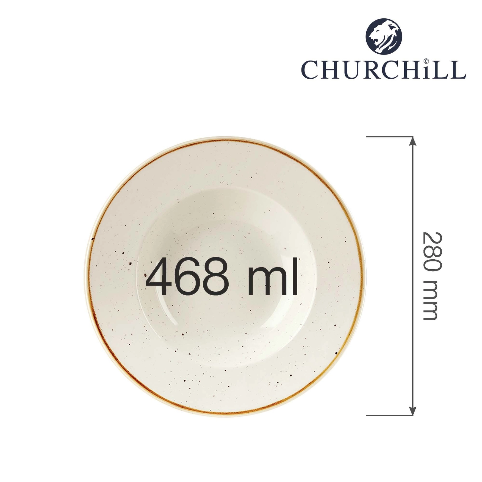 Talerz do pasty, Ø280 mm, 468 ml | CHURCHILL, Stonecast Barley White