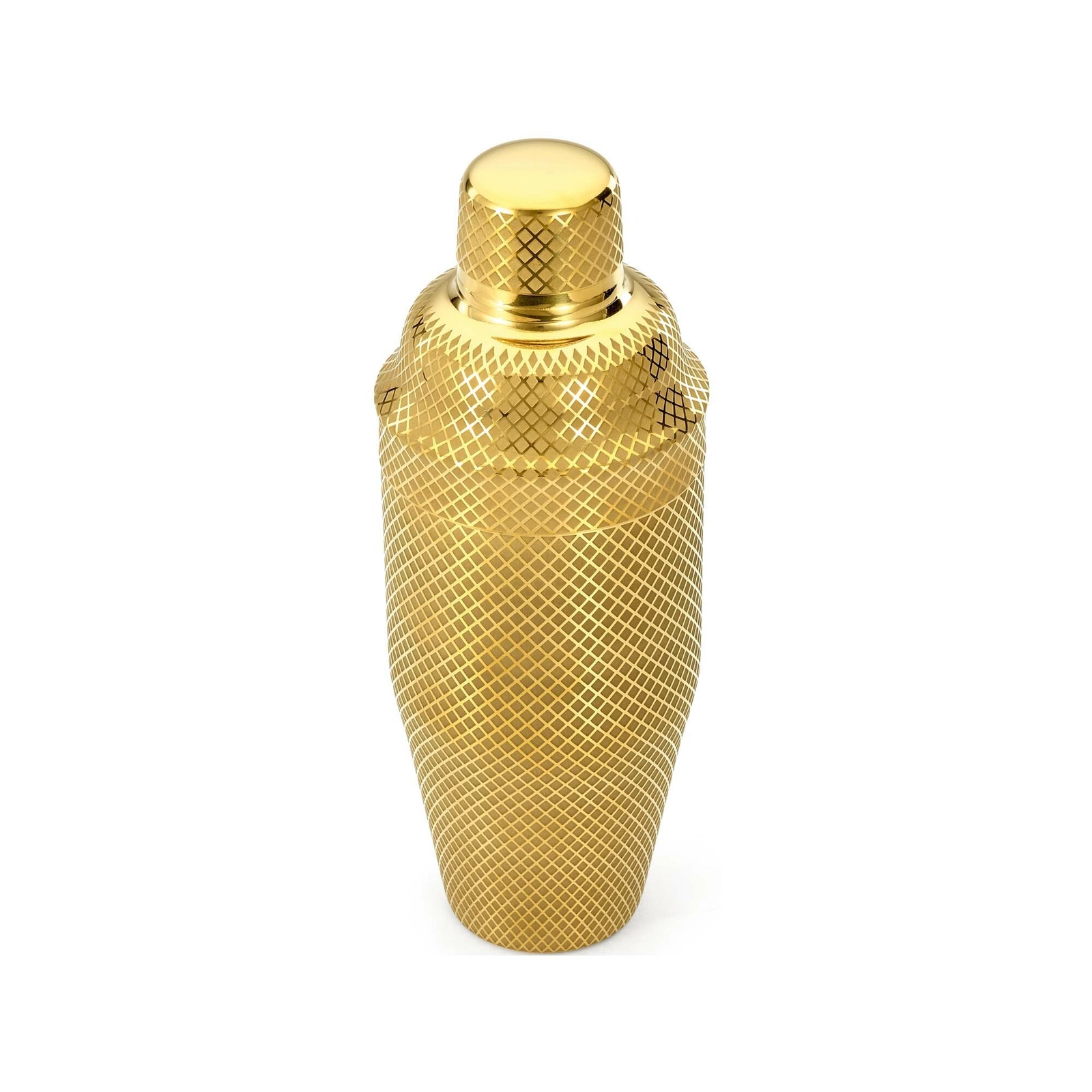 Shaker barmański 3-częściowy w stylu japońskim Diamond Lettice, ze stali nierdzewnej, złoty, 700 ml | BARFLY, Diamond Lettice