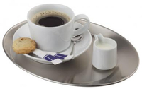 Taca owalna ze stali nierdzewnej 255x195 mm | APS, Kaffeehaus