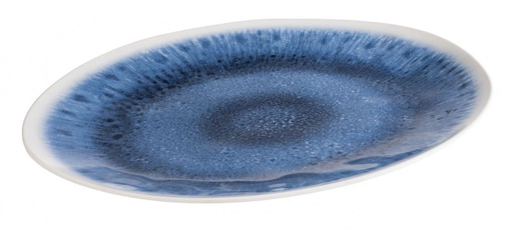 Półmisek melaminowy owalny 480×355×30 mm, niebieski | APS, Blue Ocean