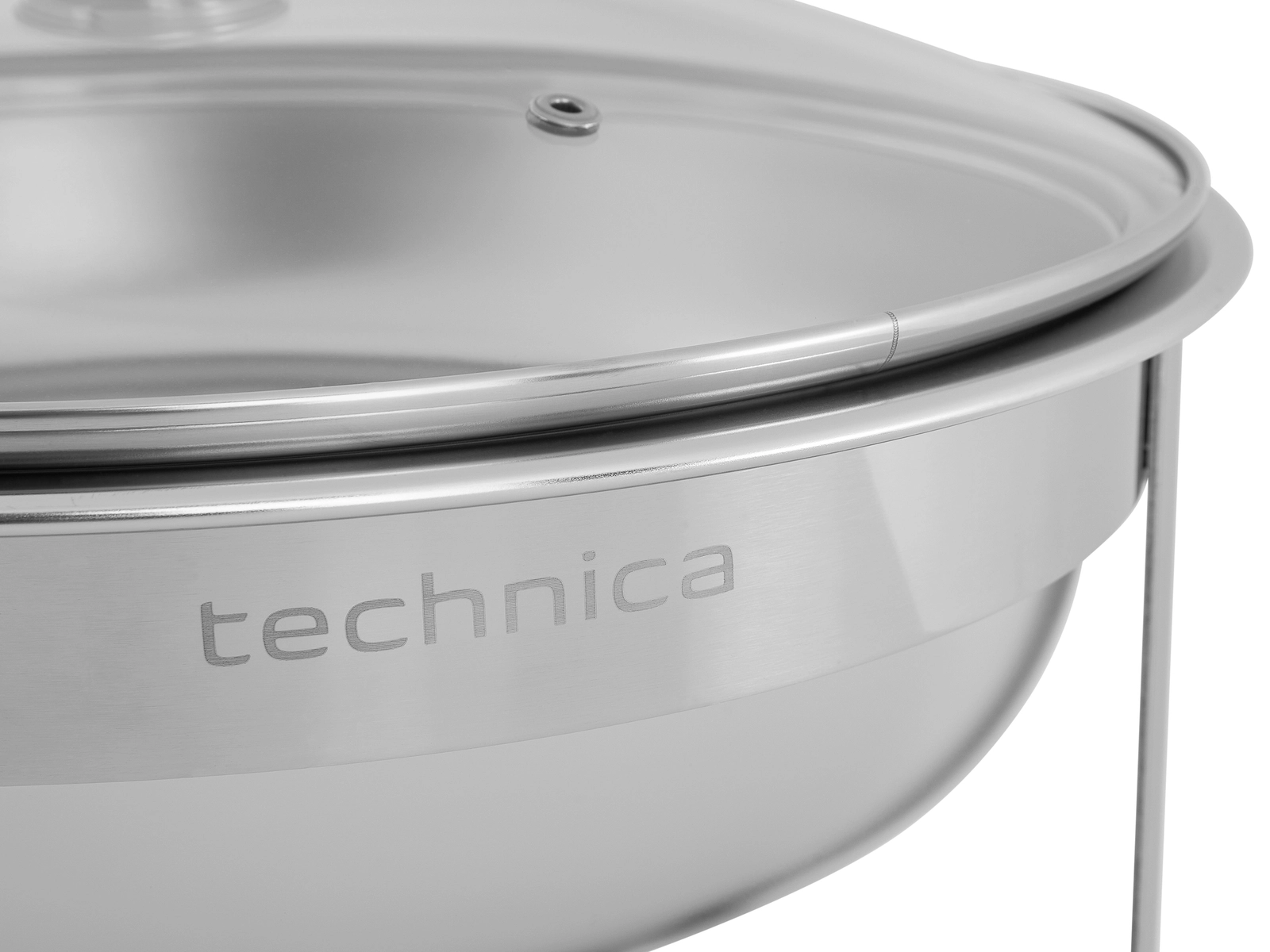 Podgrzewacz okrągły ze szklaną pokrywą 3,5 l | TECHNICA, Silver Line