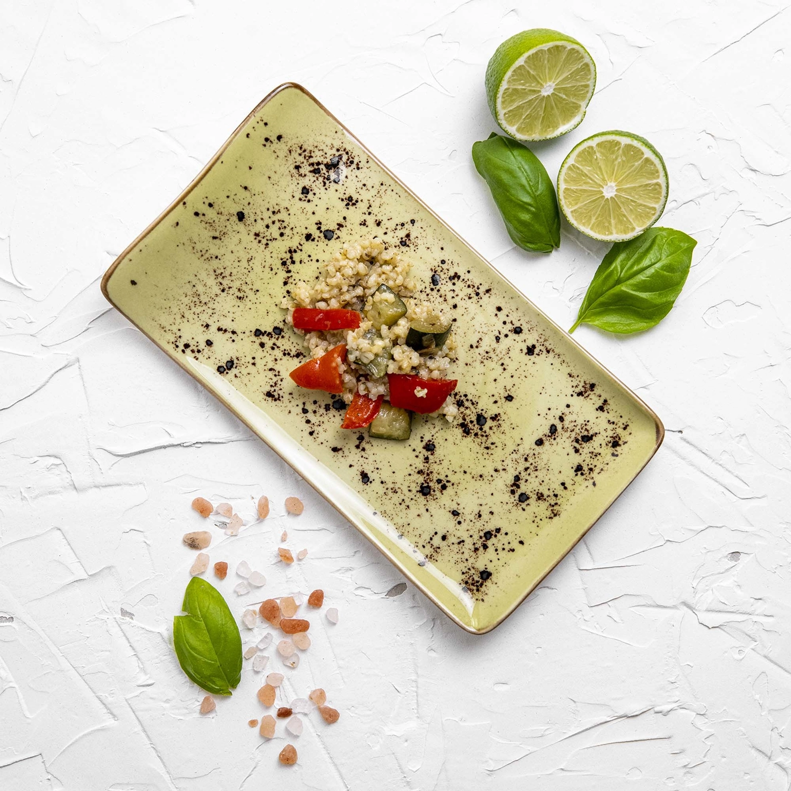 Talerz prostokątny, 300x200 mm, zielony | FINE DINE, Olive