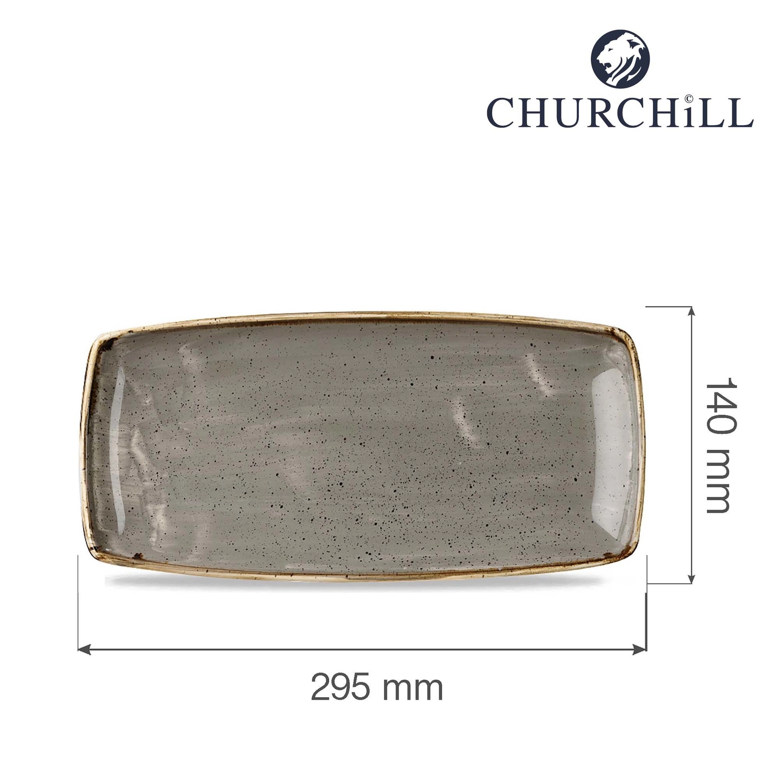 Półmisek, 295x140 mm | CHURCHILL, Stonecast Peppercorn Grey