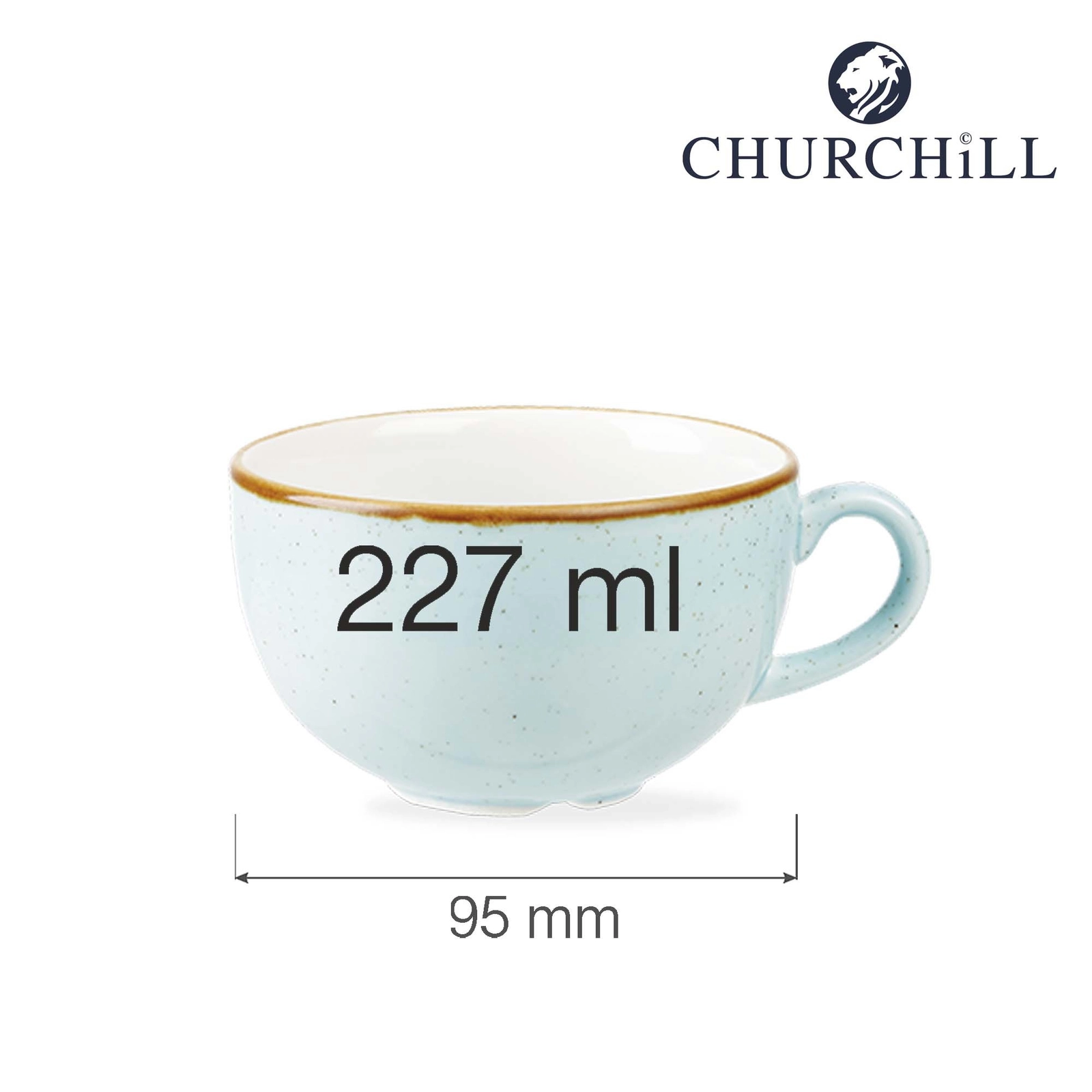 Filiżanka do kawy i herbaty, 227 ml | CHURCHILL, Stonecast Duck Egg Blue