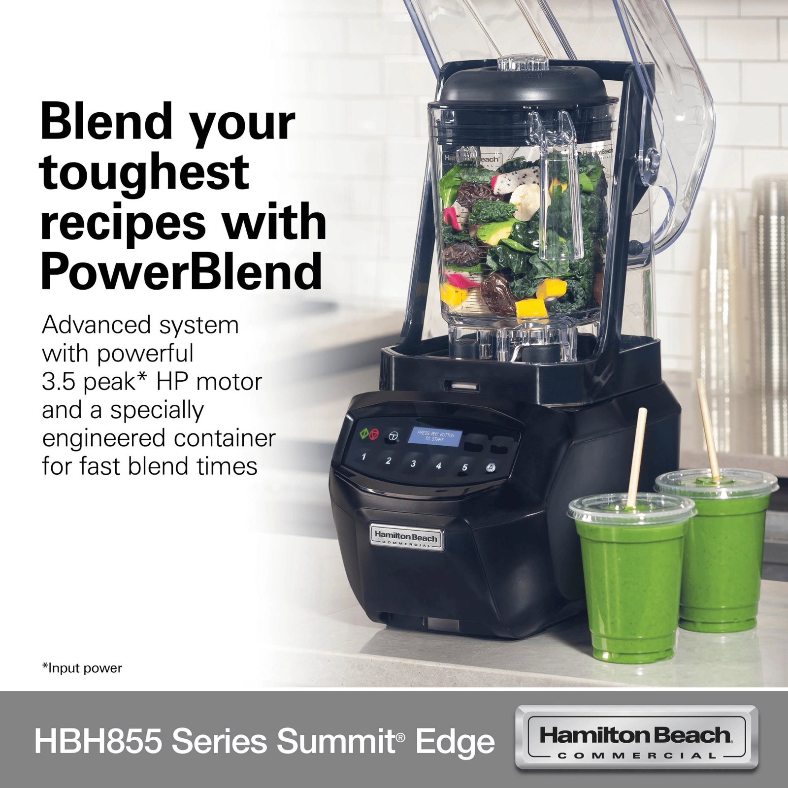 Blender profesjonalny Summit Edge, 1,4 l, 2000 W, 226×312×473 mm | HAMILTON BEACH COMMERCIAL, HBH855-CE