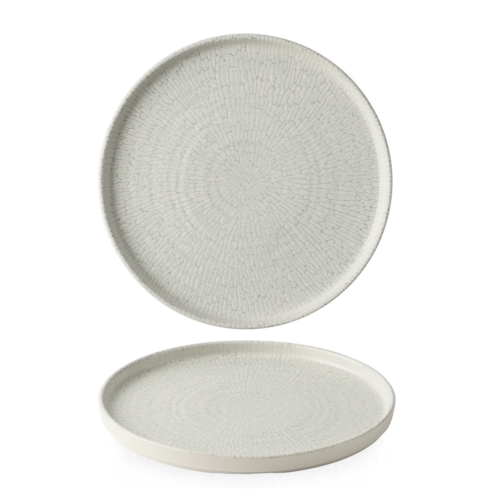 Talerz płytki z rantem Ø260 mm, szary | CHURCHILL, Delta Grey