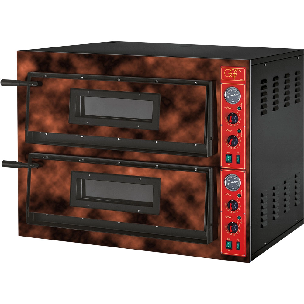 Piec do pizzy, 2×4×Ø36 cm, 12 kW, 400 V, 1010×850×750 mm | GGF, F-Line Rustica