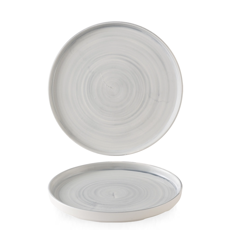 Talerz z wysokim rantem, Ø210 mm, szary | CHURCHILL, Stonecast Canvas Grey