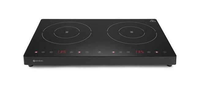 Kuchenka indukcyjna podwójna, 3,5 kW, 230 V, 608×405×54 mm | HENDI, Kitchen Line