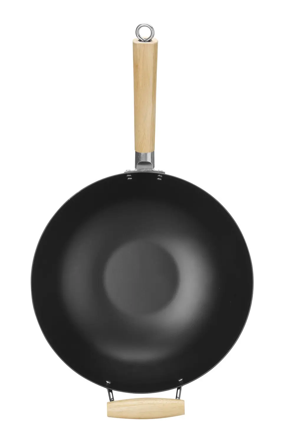 Patelnia Wok z drewnianym uchwytem, ⌀324 mm | HENDI, 627907