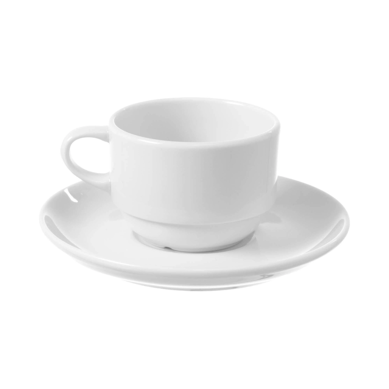 Filiżanka sztaplowana ze spodkiem, 230 ml | FINE DINE, Bianco