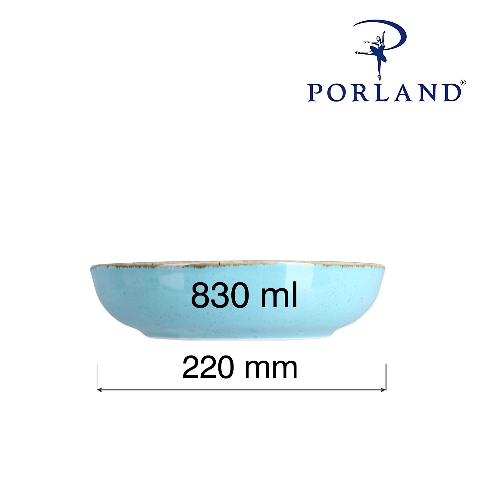Miska płytka, Ø220 mm, błękitna, niebieska | PORLAND, Seasons Laguna