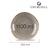 Miska o organicznym kształcie, 1100 ml | CHURCHILL, Stonecast Peppercorn Grey