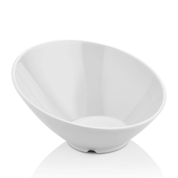 Miska skośna z melaminy, biała, 262×138 mm | FINE DINE, Melamina