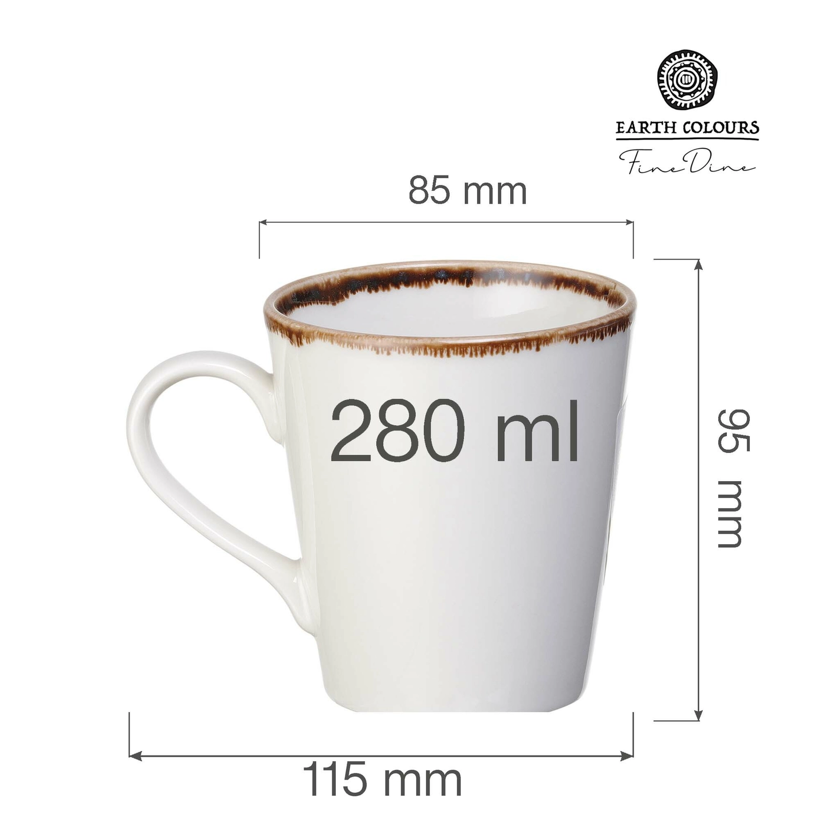 Kubek, 280 ml, pomarańczowy | FINE DINE, Vanilla