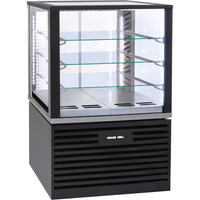 Witryna chłodnicza cukiernicza, LED, czarna, 325 l, 0.43 kW, 230 V, 800×750×1400 mm | ROLLER GRILL, 777430