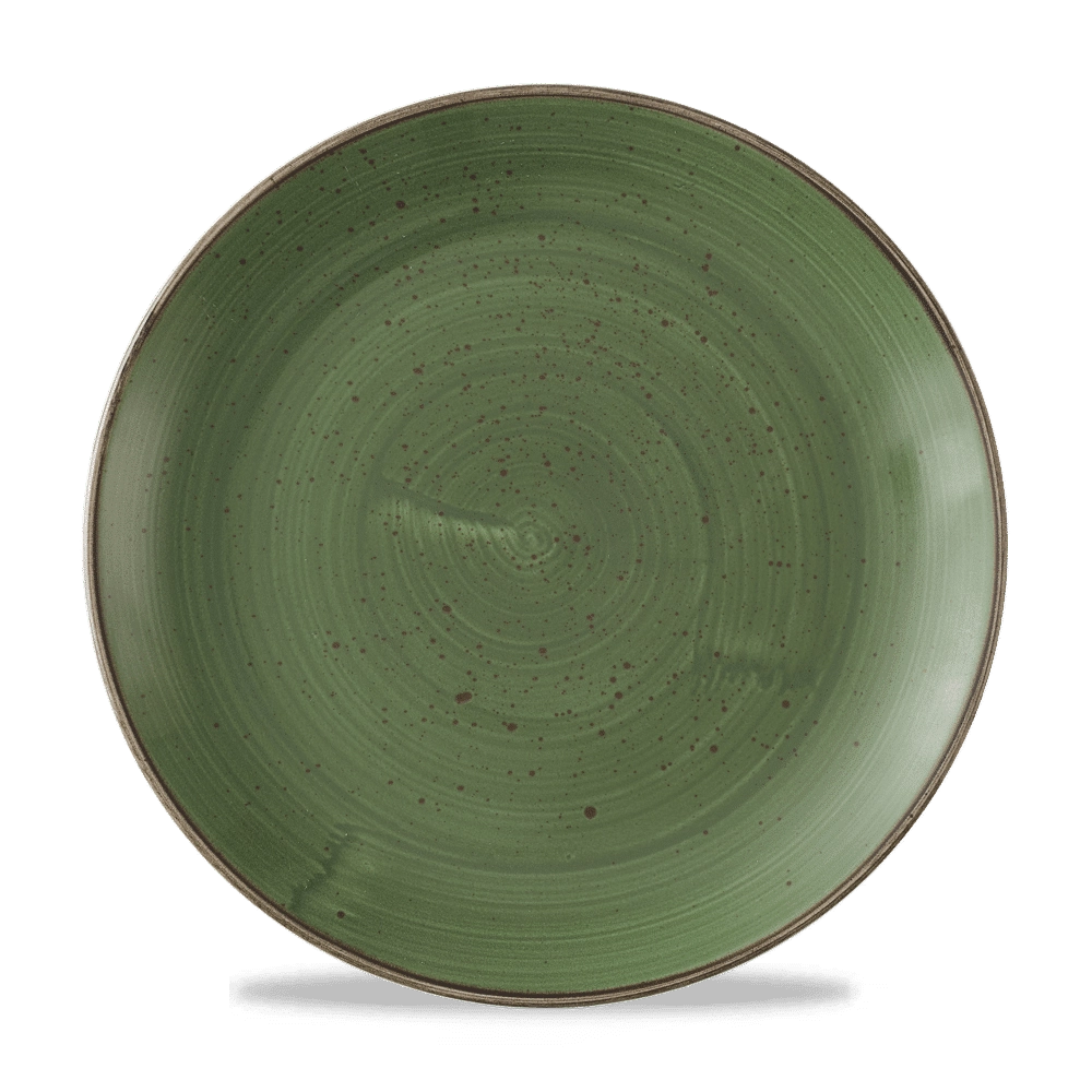 Talerz płytki Ø290 mm, zielony | CHURCHILL, Stonecast Sorrel Green