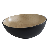 Miska z melaminy 1 l, 215x85 mm, czarno-brązowa | APS, 84921