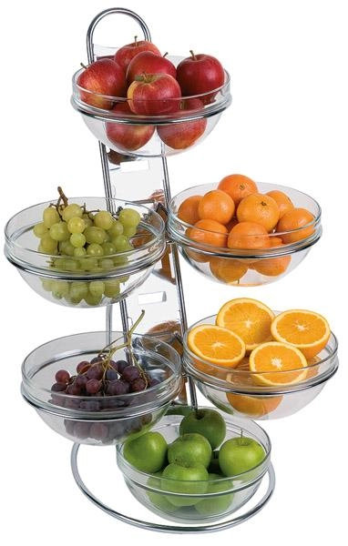 Etażera bufetowa 390×310×660 mm z 6 salaterkami 2,5 l | APS, Big