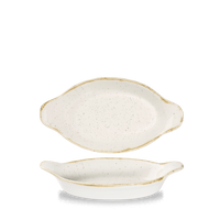 Naczynie owalne z uszami, 230×125 mm, 380 ml | CHURCHILL, Stonecast Barley White