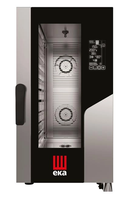 Piec konwekcyjno-parowy 10xGN 1/1, elektryczny, 400V, 15,4 kW, 500x930x970 mm | TECNOEKA, Millennial Black Mask