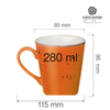Kubek, 280 ml, pomarańczowy | FINE DINE, Dahlia