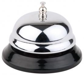 Dzwonek recepcyjny Ø100 mm, czarny | APS, 71433