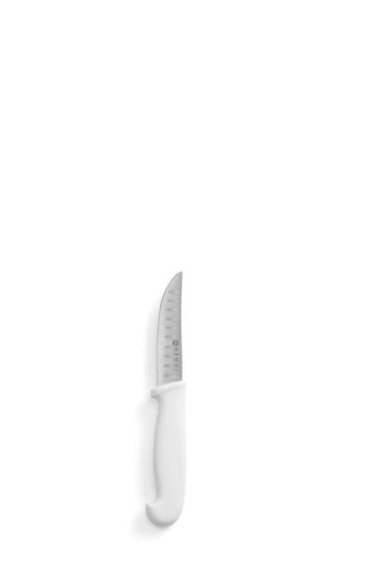 Nóż uniwersalny HACCP ze szlifem kulowym, krótki, biały, 190 mm | HENDI, 842256
