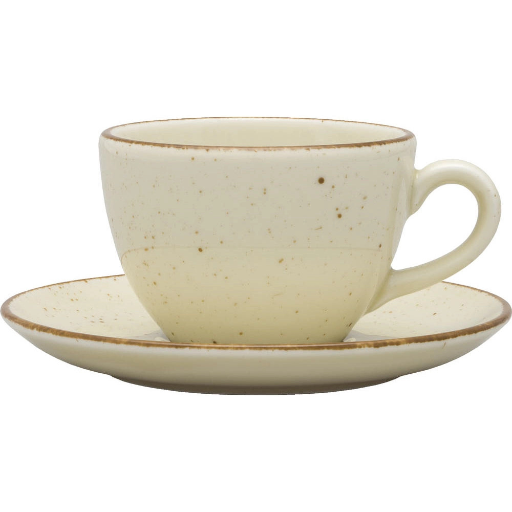 Filiżanka Aida z porcelany Ø90 mm, 180 ml, kremowa | LUBIANA, Art