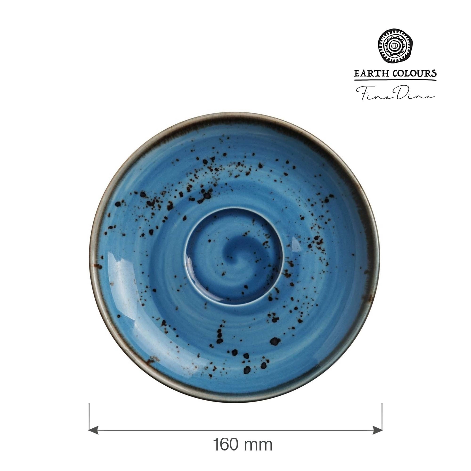Spodek do cappuccino, Ø160 mm, niebieski | FINE DINE, Iris