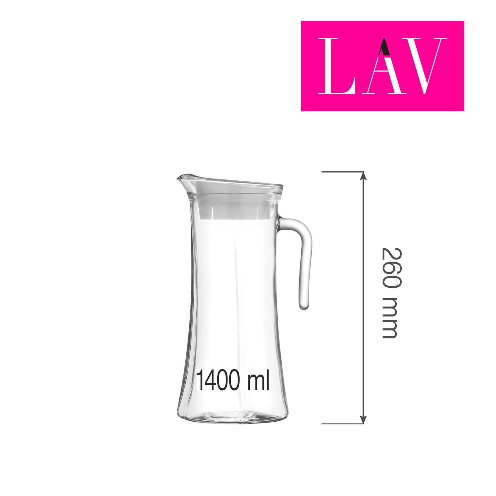 Dzbanek ze szkła, 1,4 l | LAV, Truva