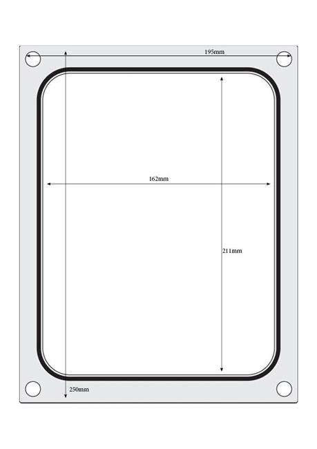 Matryca do zgrzewarki, pojemnik 227x178 mm | HENDI, 805572