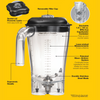 Dzbanek z copoliestru do HBH550/HBH650/HBF600R/HBH850-CE, 1,8 l, przezroczysty | HAMILTON BEACH COMMERCIAL, 6126-650R