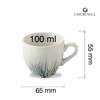 Filiżanka do espresso, 100 ml, kremowa | CHURCHILL, Tide Black