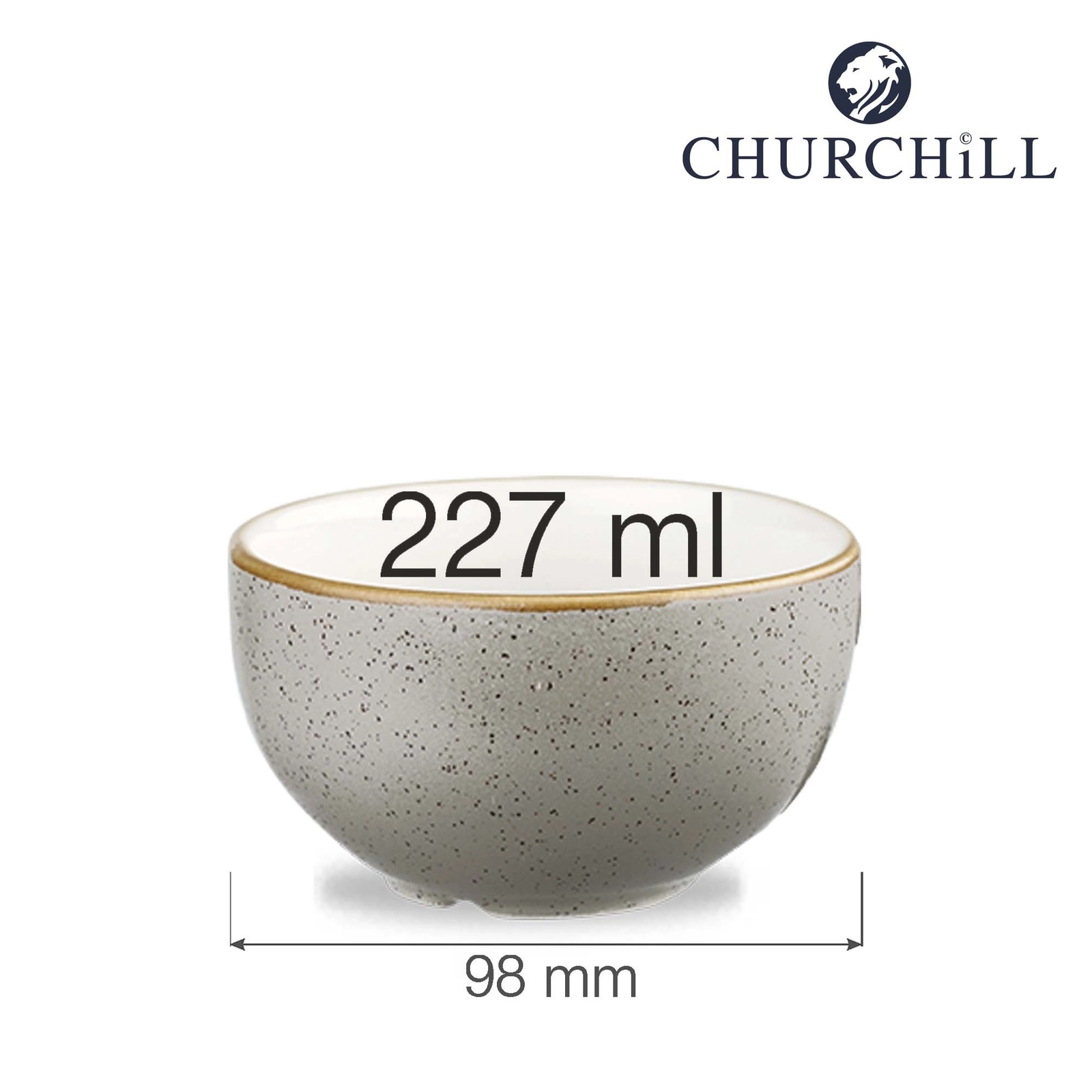 Miska/cukiernica, Ø98 mm, 227 ml | CHURCHILL, Stonecast Peppercorn Grey
