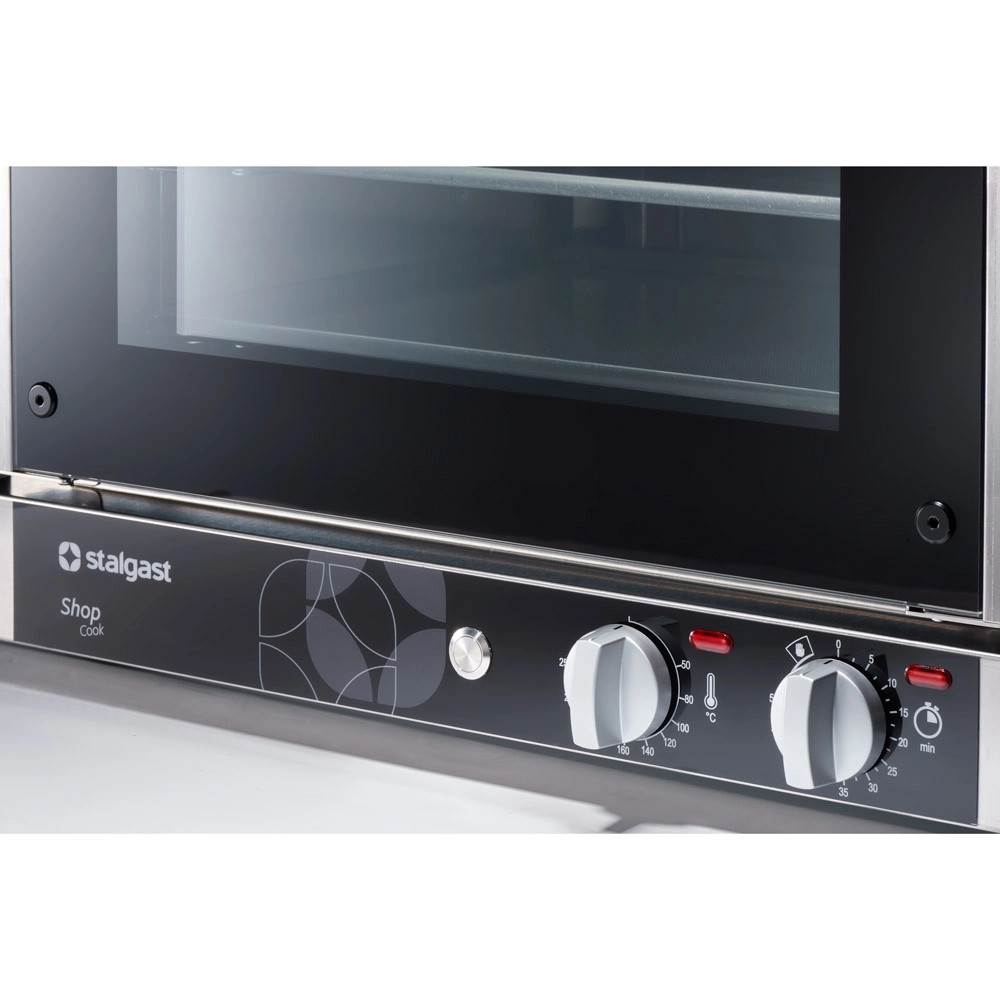 Piec konwekcyjny z nawilżaniem, elektryczny, manualny, 4x600x400 / 4xGN 1/1, 6.3 kW, 820x805x555 mm | STALGAST, ShopCook