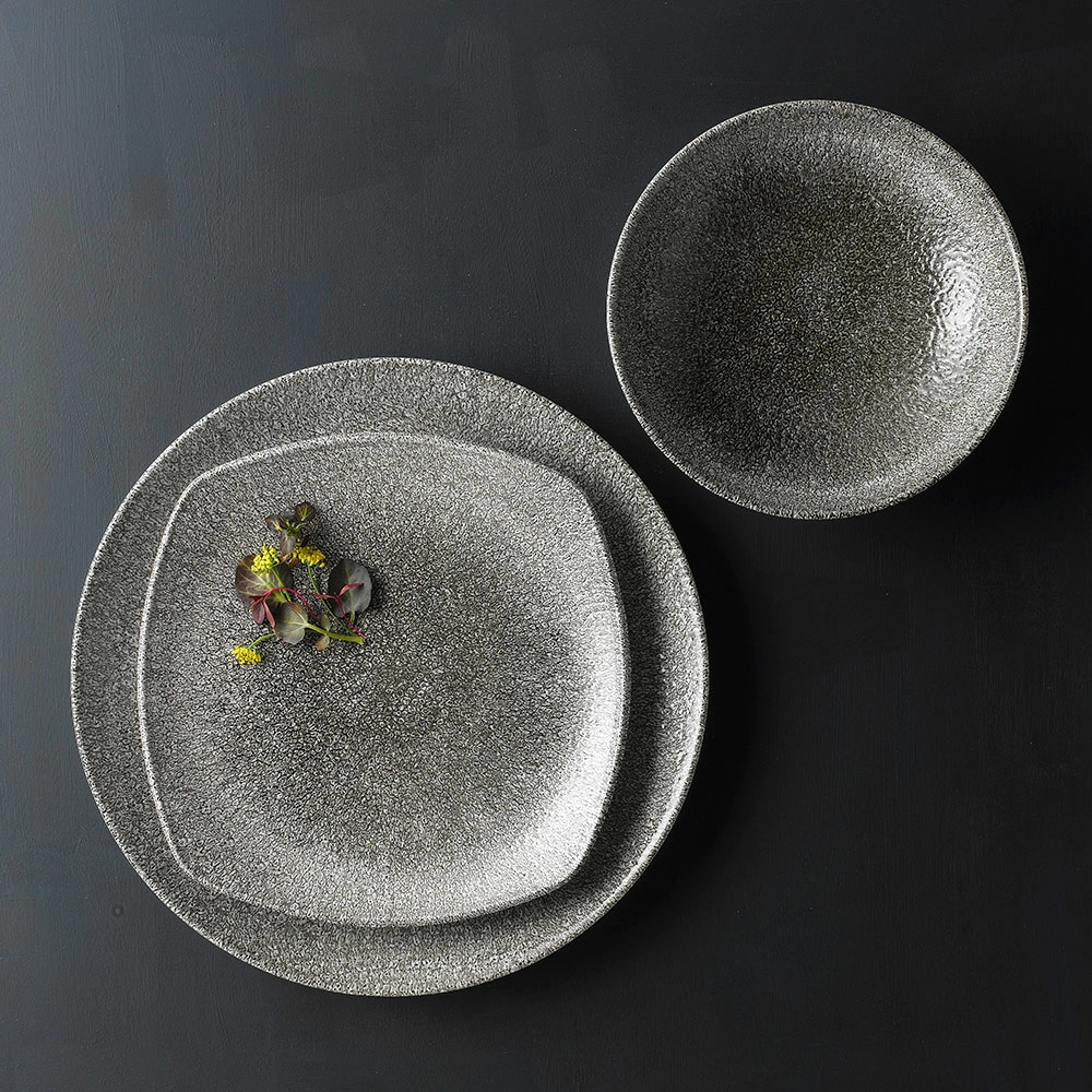Miska coupe, 426 ml | CHURCHILL, Raku Quartz Black