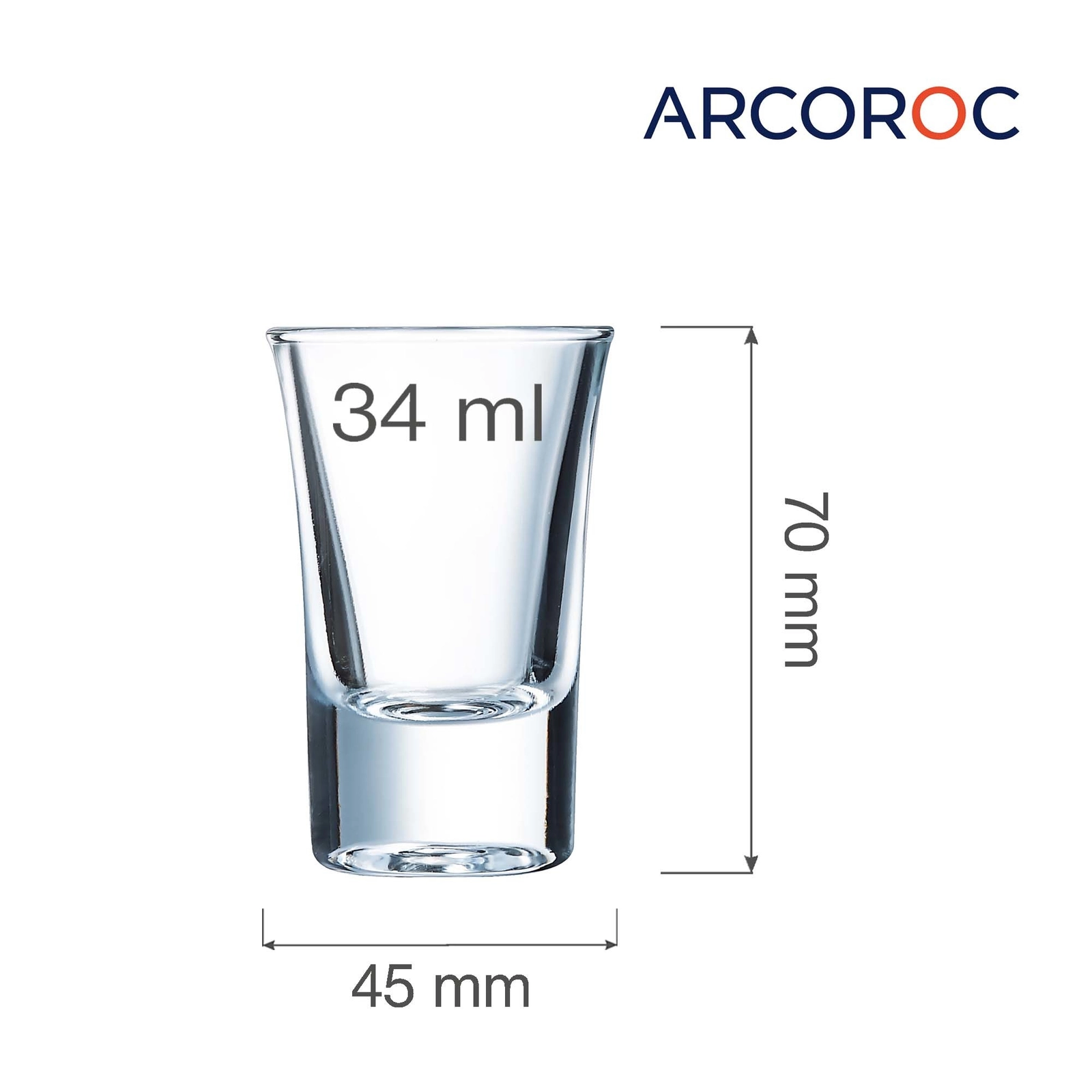 Kieliszek do wódki i likieru Ø45 mm, 34 ml | ARCOROC, V8248