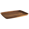 Deska do serwowania 350x250x20 mm, z drewna akacjowego, brązowa | APS, 899