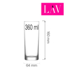 Szklanka wysoka long drink, 360 ml | LAV, Liberty