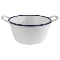 Miska z melaminy 1 l, 215x165x95 mm, biało-niebieska | APS, 84959