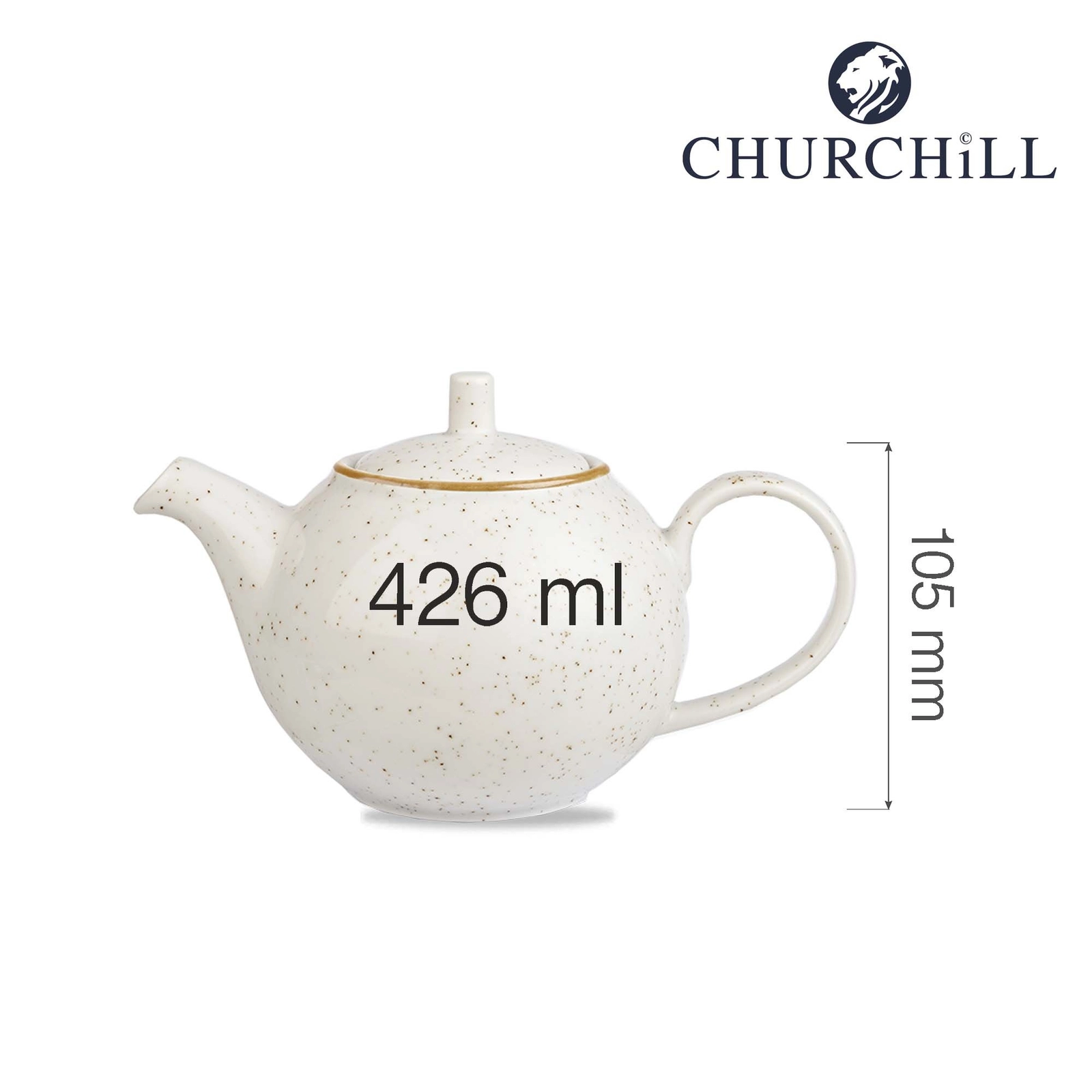 Dzbanek na herbatę, 426 ml | CHURCHILL, Stonecast Barley White