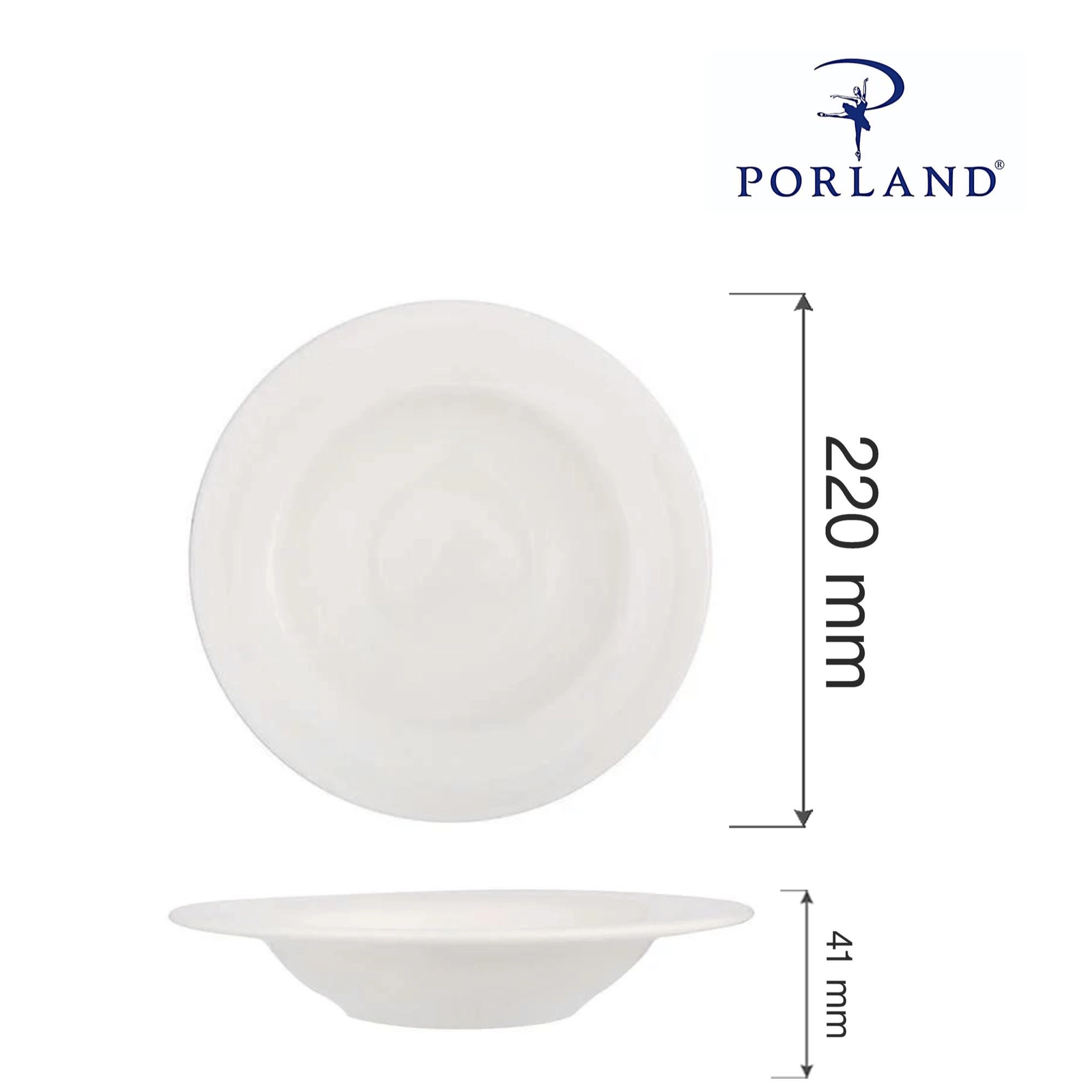 Talerz głęboki, Ø220 mm | PORLAND, Dove
