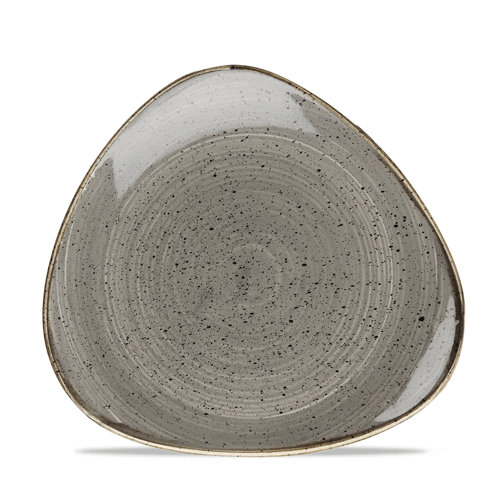 Talerz trójkątny, 311 mm | CHURCHILL, Stonecast Peppercorn Grey