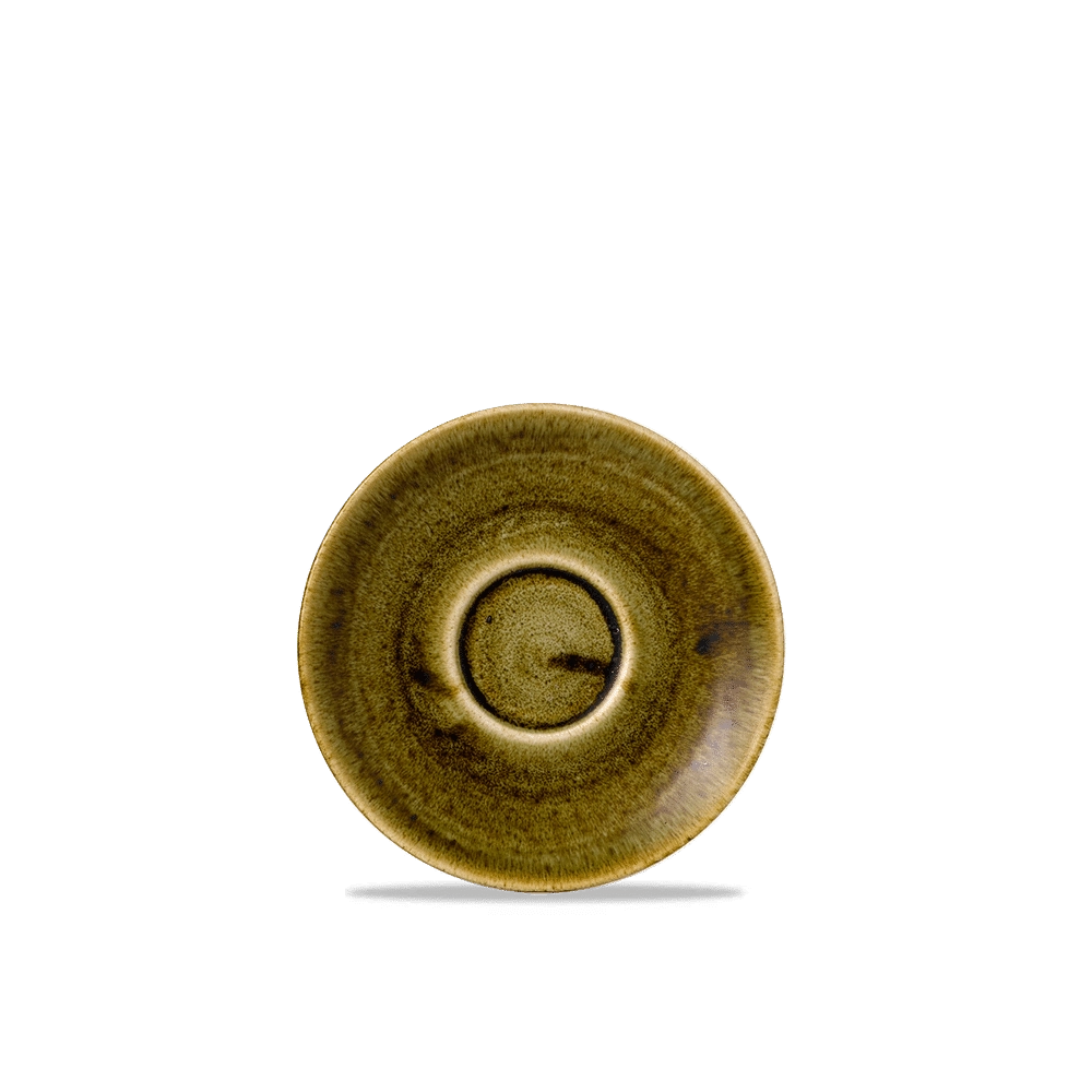 Spodek do espresso, Ø118 mm | CHURCHILL, Stonecast Plume Green